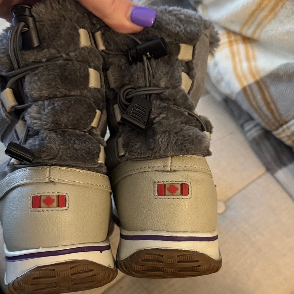 Pajar Taupe and Charcoal Snow Boots - Picture 3 of 10